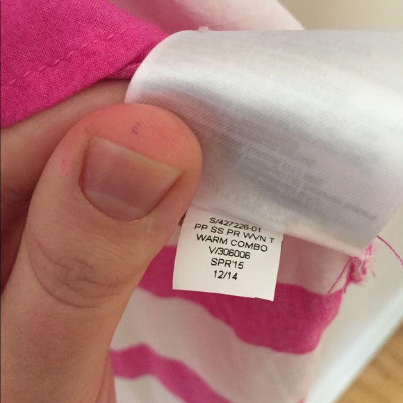 Banana Republic Pink/White Striped Flowy Top - Picture 5 of 7